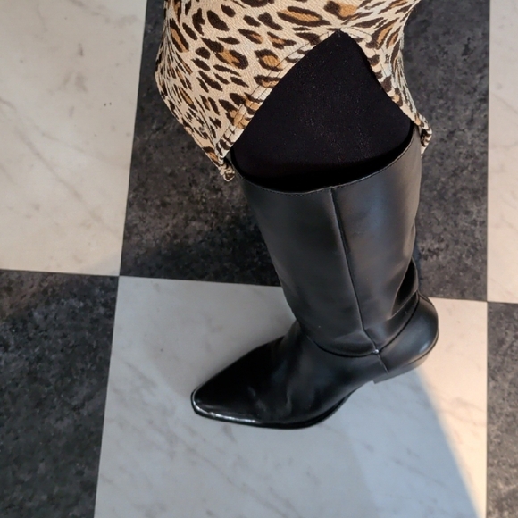 Franco Sarto Billie Black Heeled Boots Medium Width - Picture 8 of 8